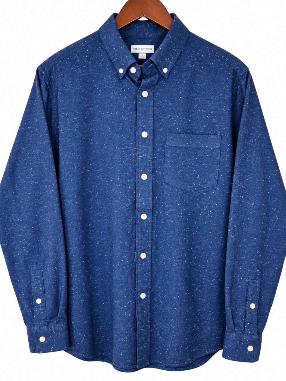 Old Navy Men’s XL The Classic Shirt Navy Blue Flecked Button Down Regular Fit